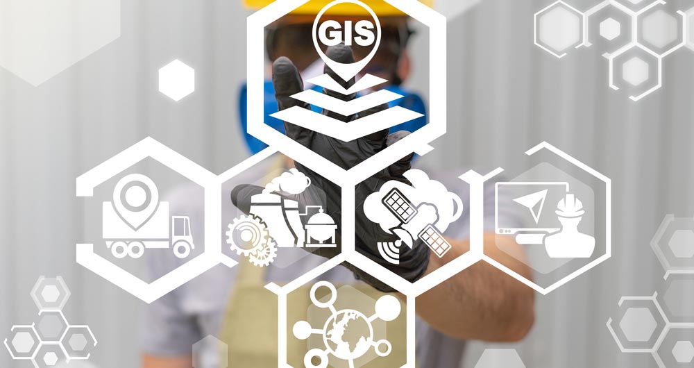 Icons representing geographic data