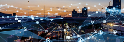 ciudad conectada por nodos edge
